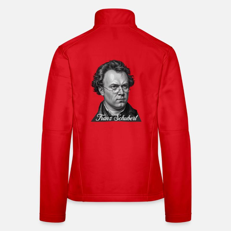 Ritratto del compositore Franz Schubert Giacca softshell da donna