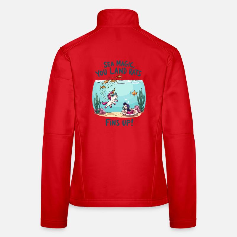 Sea Magic with Unicorn Women's Softshell Jacket