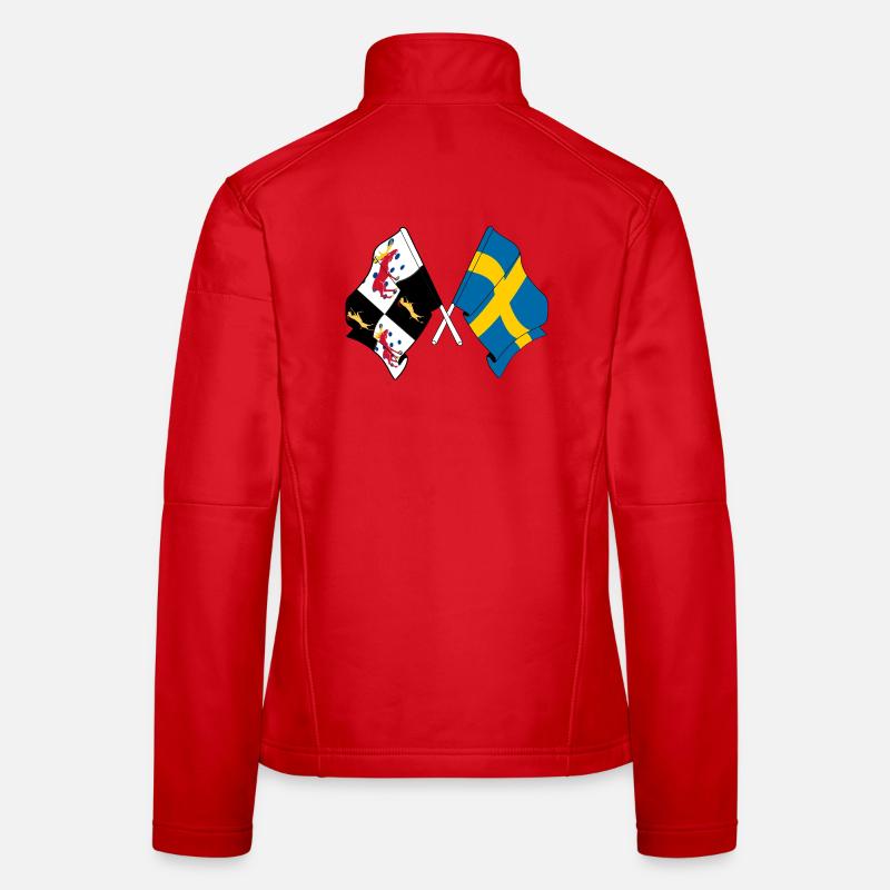 Gävleborg & Schweden – Eins in Herz und Flagge - Frauen Softshelljacke - Rot