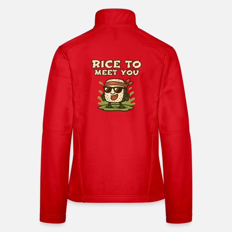 Riz pour te rencontrer Riz de dessins animés Veste en tissu softshell Femme