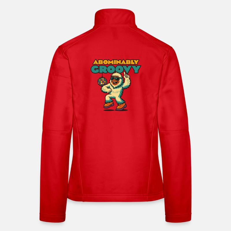 Groovy Disco Yeti - Frauen Softshelljacke - Rot