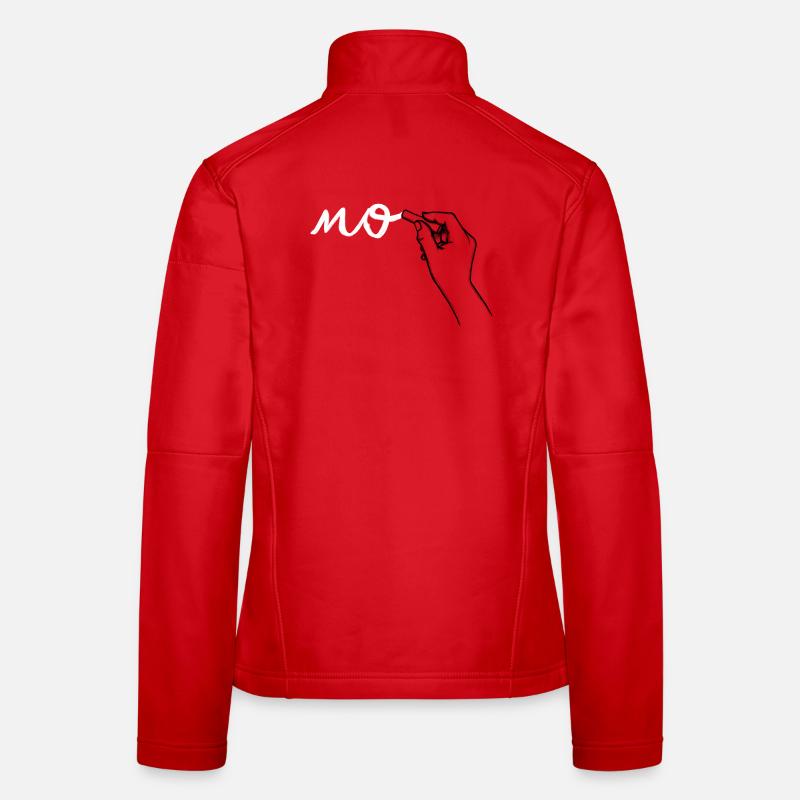Main avec écriture à la craie NON Veste en tissu softshell Femme