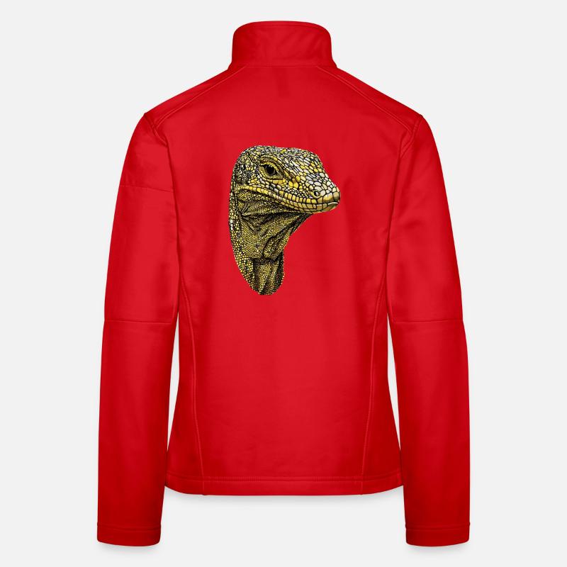 Waran Echse Reptil Komodowaran Bindenwaran Lizard Frauen Softshelljacke