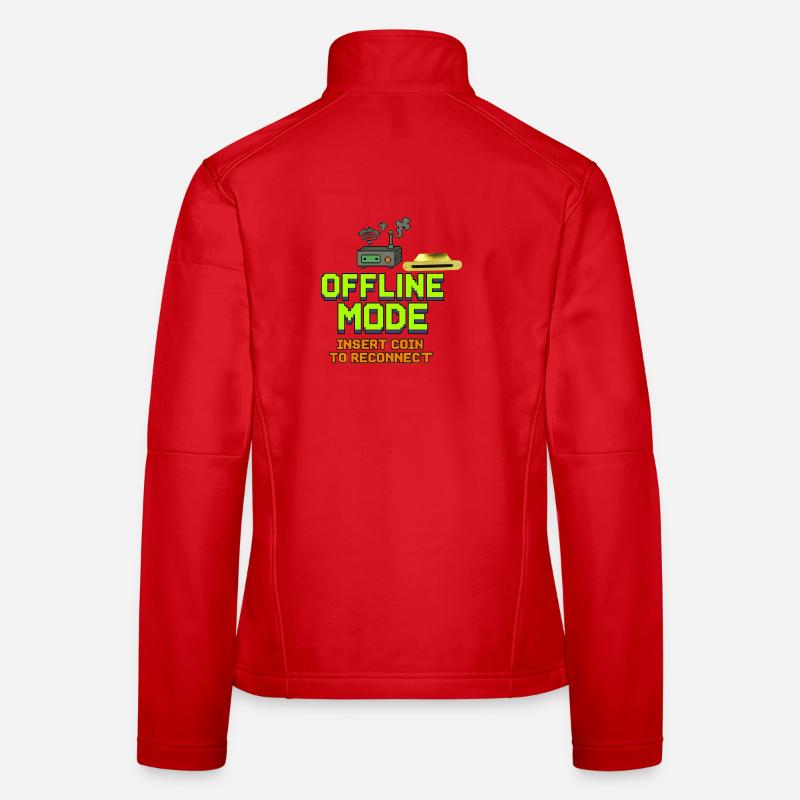 Retro-Gaming Offline-Modedesign Frauen Softshelljacke