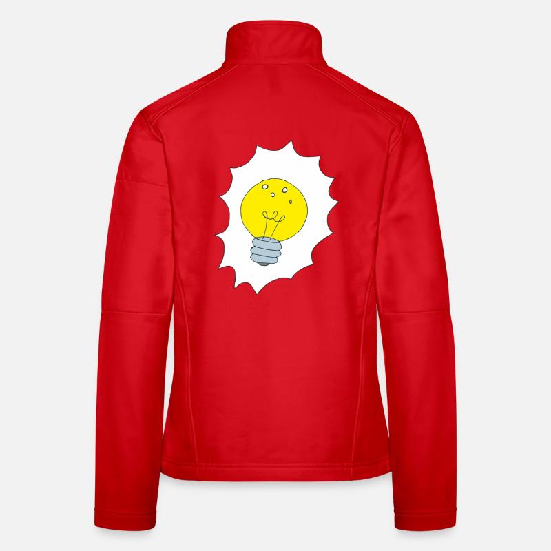 Creative Light Bulb Illustration Women's Softshell Jacket