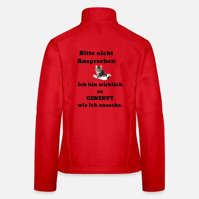 Dire chat agacé Veste en tissu softshell Femme