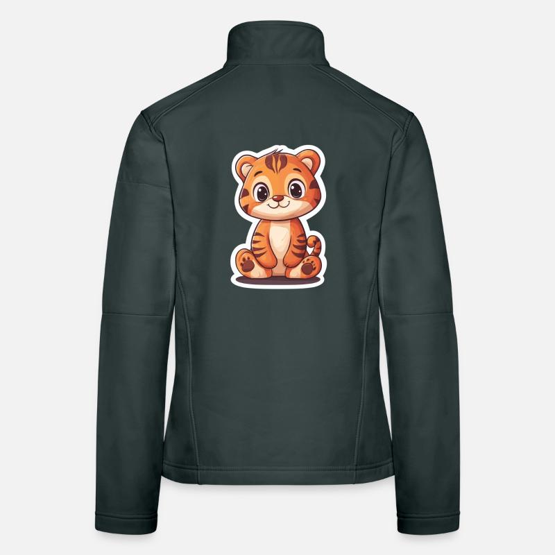 Cute Tiger – Fun Gift Idea for Kids Women's Softshell Jacket