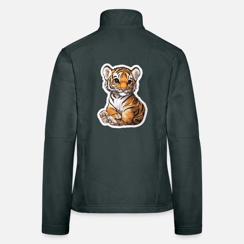 Cute Tiger – Fun Gift Idea for Kids Women's Softshell Jacket