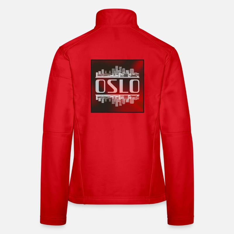 Oslo Skyline Mirror Image – Norway Architecture Women's Softshell Jacket