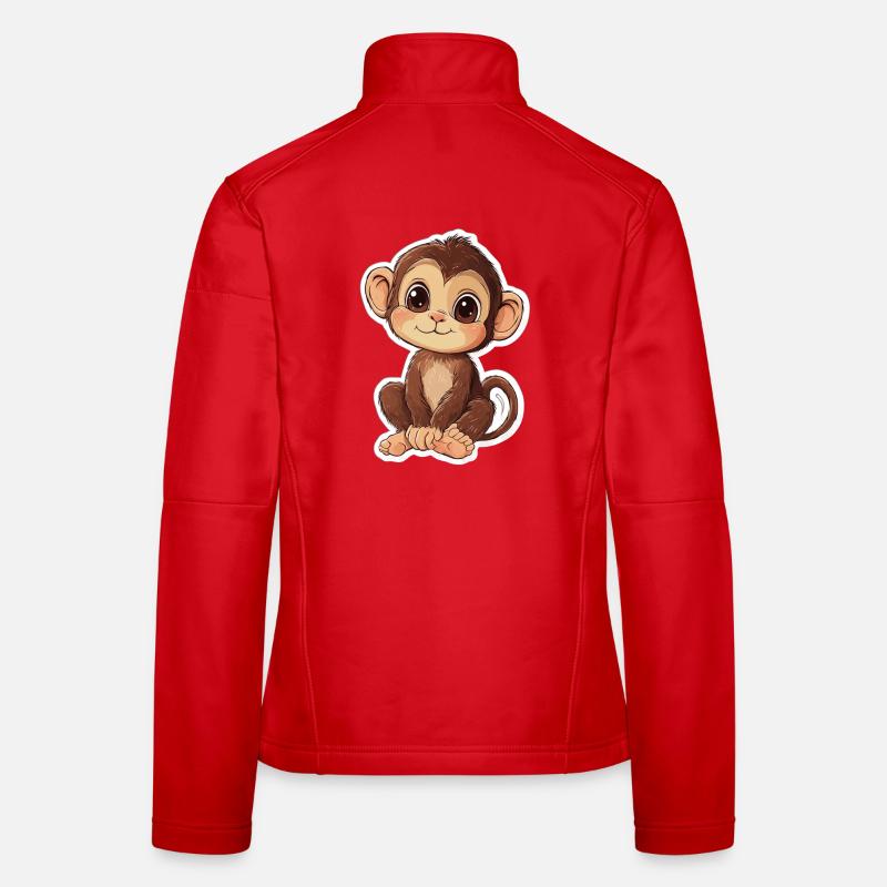 Süsser Affe Süsses Äffchen Geschenk für Affenfans Frauen Softshelljacke