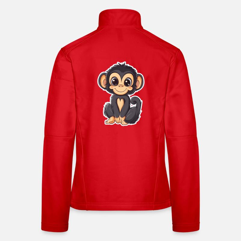 Süsser Affe Süsses Äffchen Geschenk für Affenfans Frauen Softshelljacke