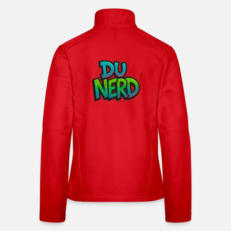 Nerd design with gradient Women's Softshell Jacket