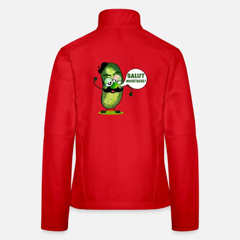 HALLO SCHNURRBART GURKEN Frauen Softshelljacke