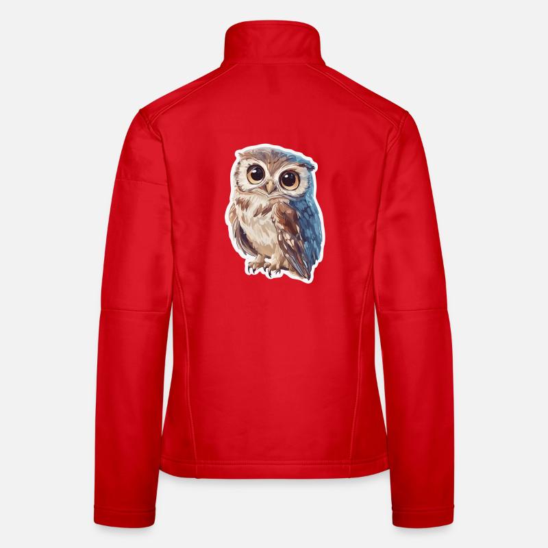 Eule - Frauen Softshelljacke - Rot