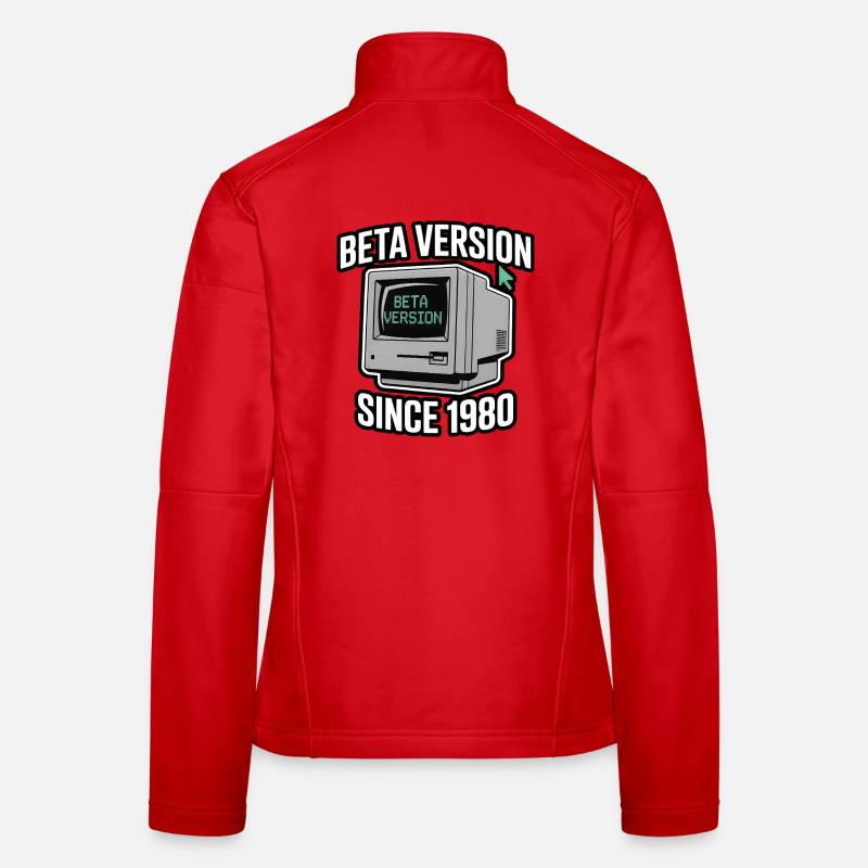 Conception de la version bêta de l’ordinateur rétro Veste en tissu softshell Femme