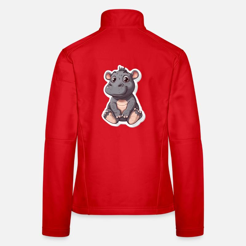 Nilpferd Frauen Softshelljacke