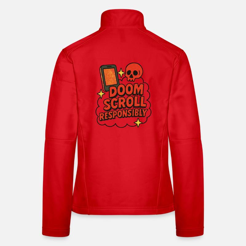 Doomscroll Responsibly Anti-Addiction Design Women's Softshell Jacket