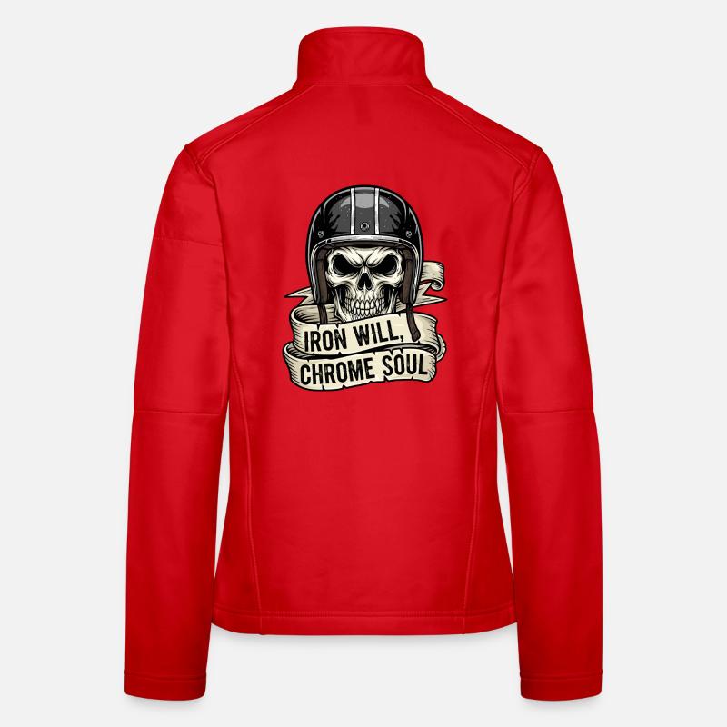 Volonté de fer, âme chromée Veste en tissu softshell Femme