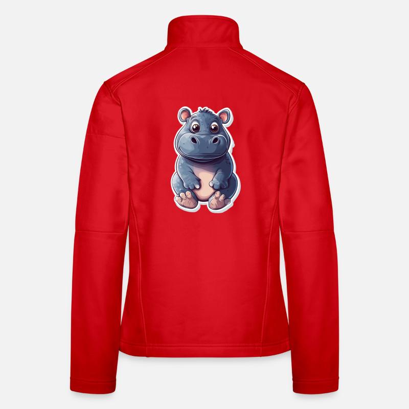 Nilpferd Frauen Softshelljacke