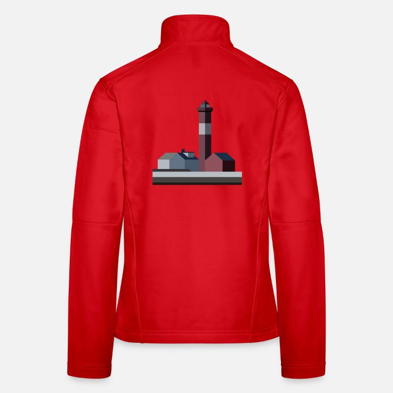Stilisierter Seestern-Leuchtturm Frauen Softshelljacke