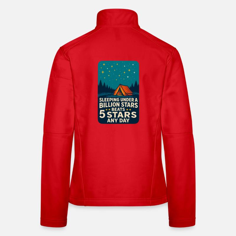 Sleeping Under Billion Stars Camping Camper Women's Softshell Jacket
