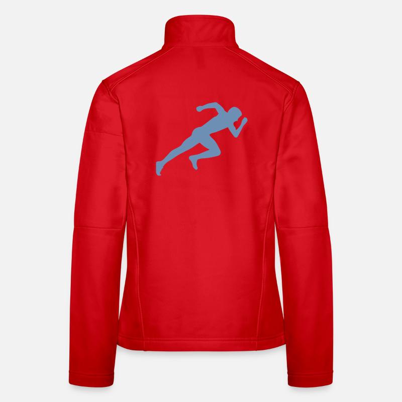 Minimalist Silhouette Sprinter Sprint Racing Women's Softshell Jacket