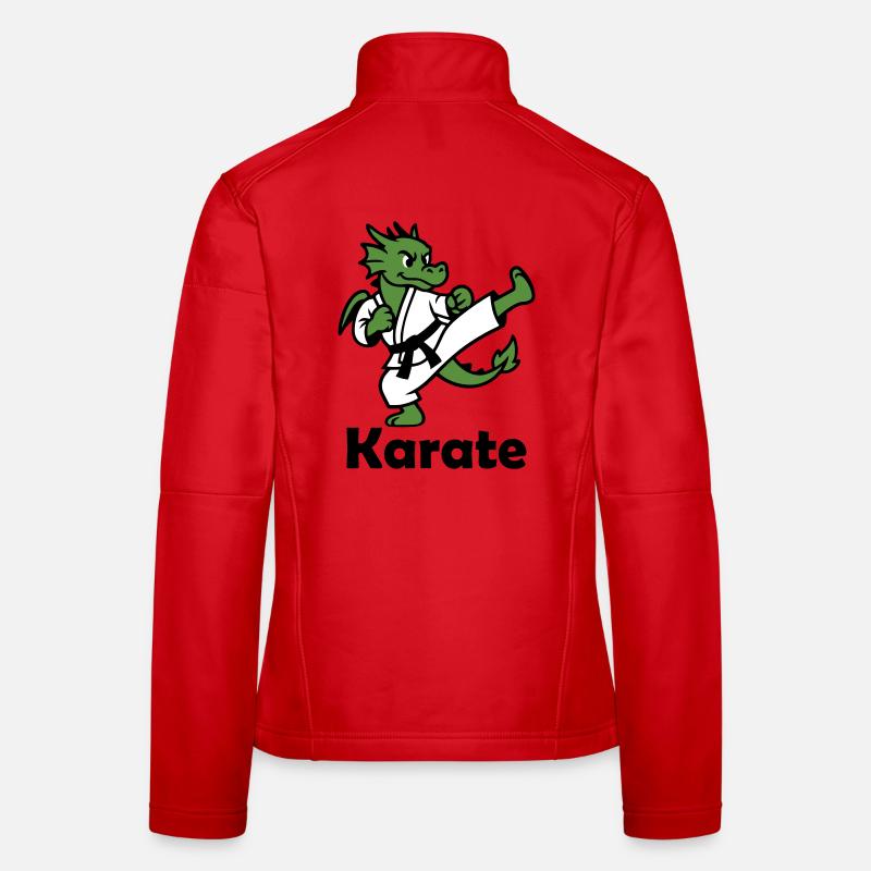 Karate Drache Frauen Softshelljacke