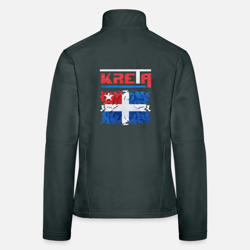 Puzzle créatif avec le drapeau norvégien Veste en tissu softshell Femme