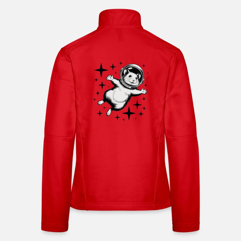 Hamster in Space - Cool Astonomy Logo Frauen Softshelljacke