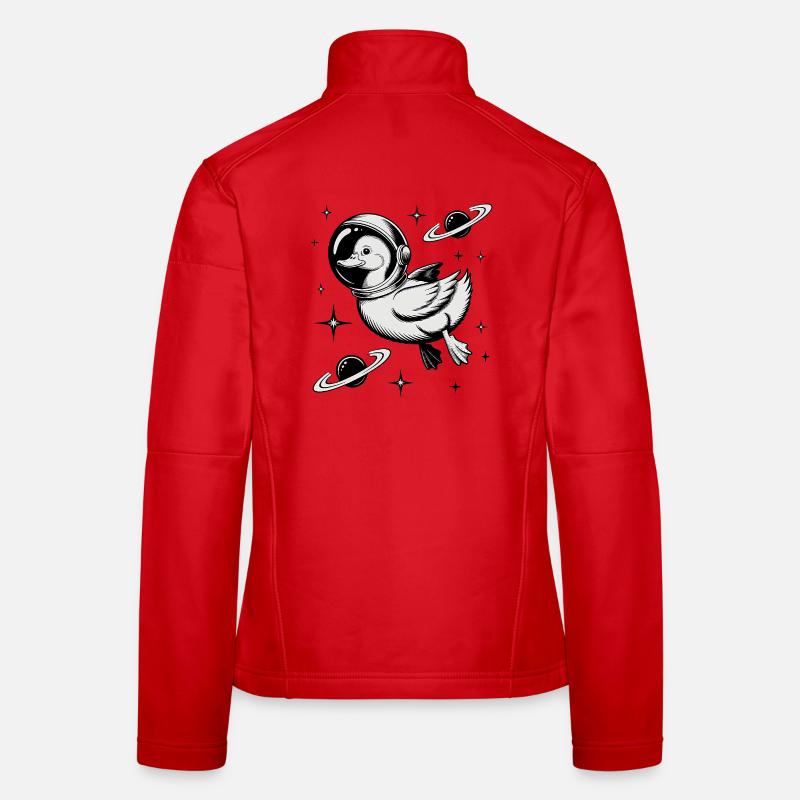 Goose in Space - Cool Astonomy Logo Frauen Softshelljacke