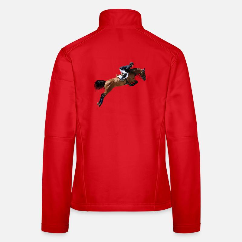 Cavalier de saut d'obstacles dynamique au galop Veste en tissu softshell Femme