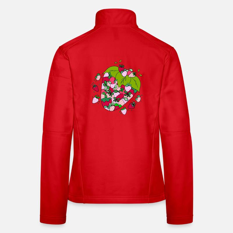 Fruchtige Erdbeeren Frauen Softshelljacke