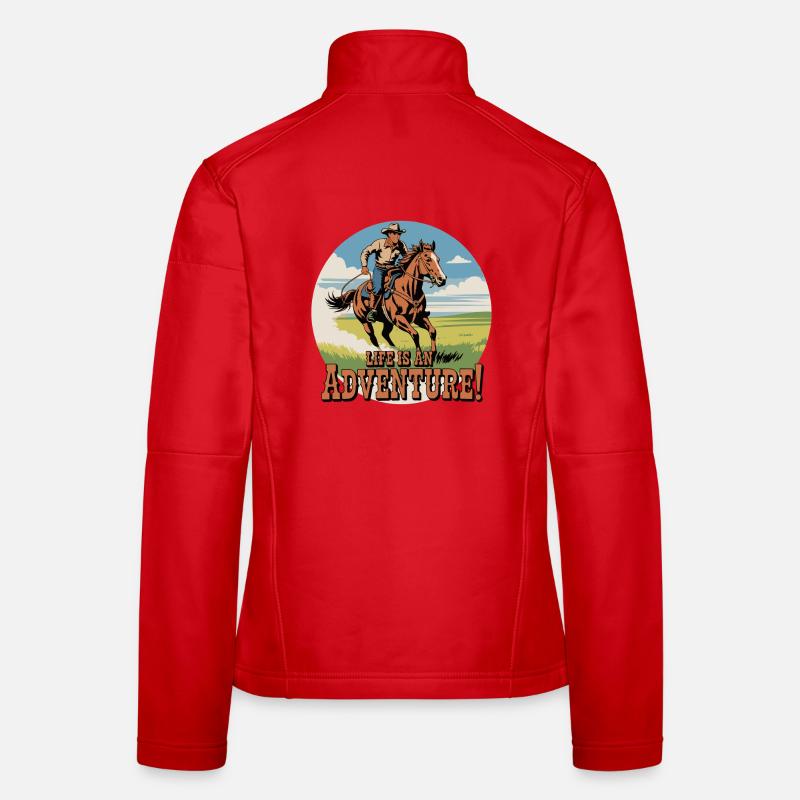 Conception d'aventure de cow-boy du Far West Veste en tissu softshell Femme