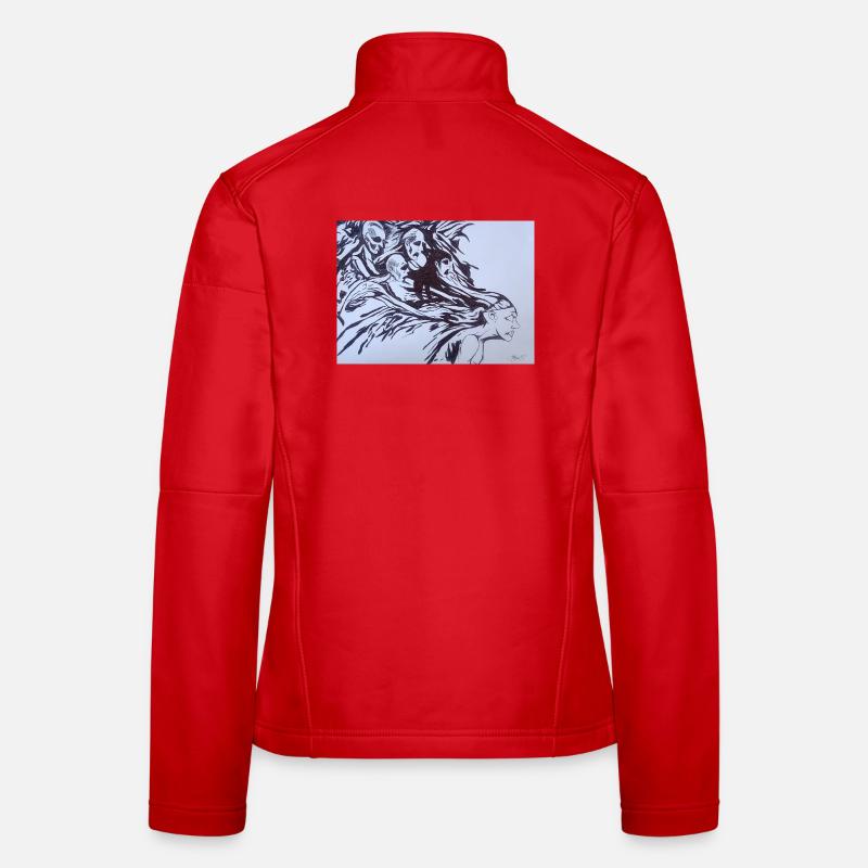 Images déformées Veste en tissu softshell Femme