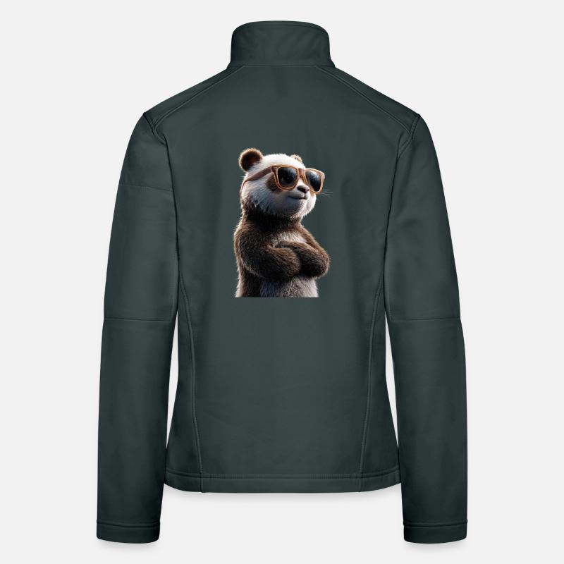 Panda Ours Pandas Géants Panda Géant Mignon Panda Ours Panda Veste en tissu softshell Femme
