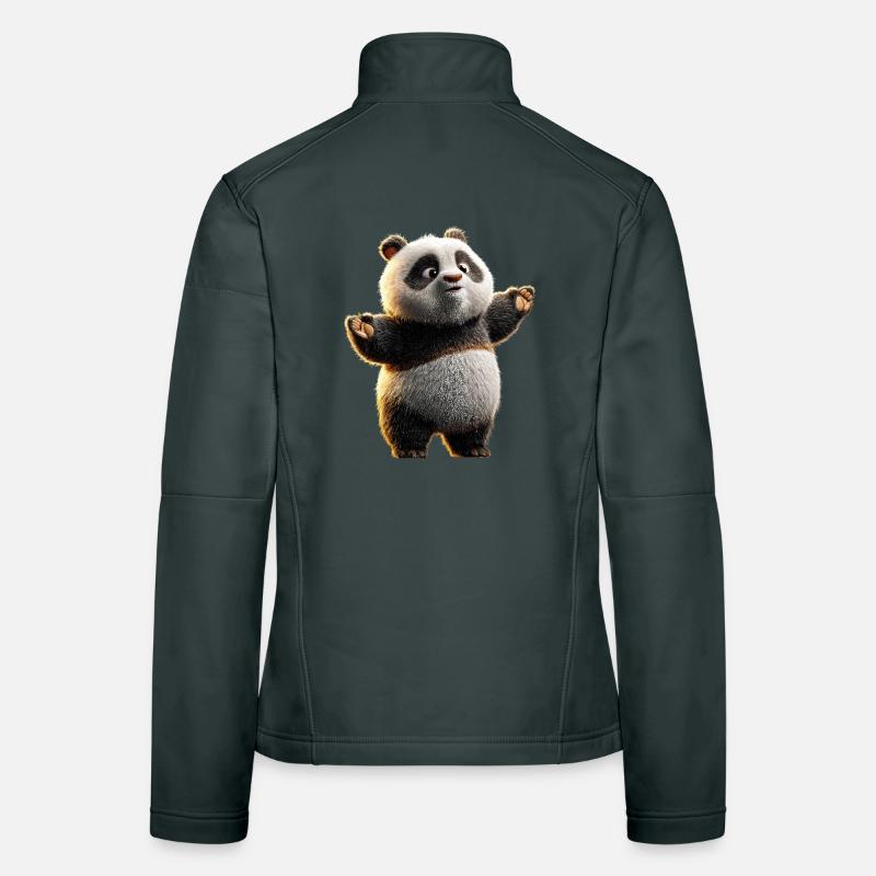 Panda Ours Pandas Géants Panda Géant Mignon Panda Ours Panda Veste en tissu softshell Femme