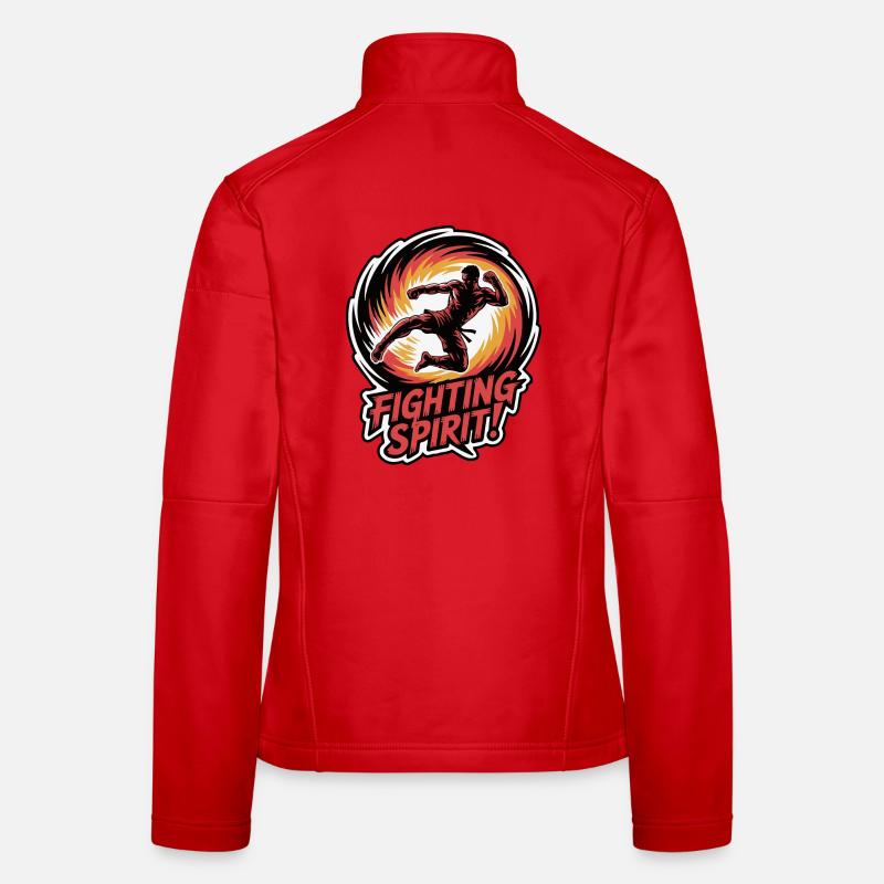 Dynamische Kampfkunst Kampf Illustration Frauen Softshelljacke