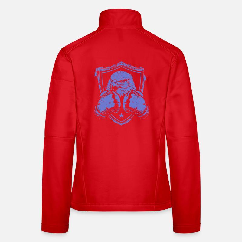 Fighting Eagle Shield Design Women's Softshell Jacket