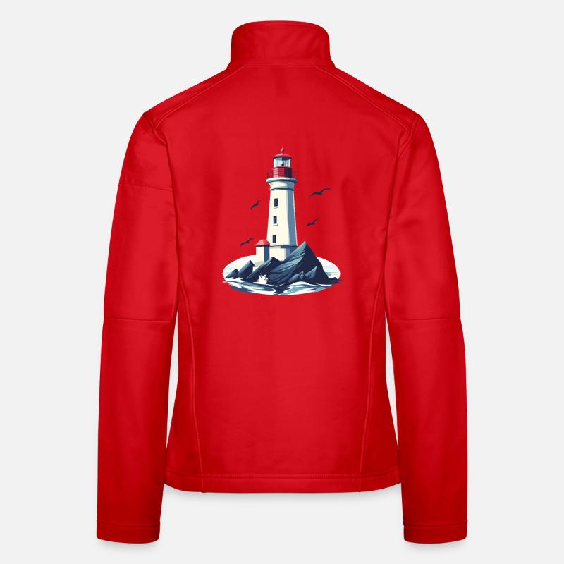 Phare sur la côte rocheuse Veste en tissu softshell Femme
