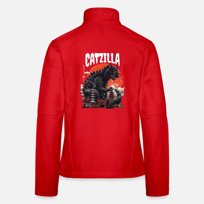 Catzilla Chat Japonais Veste en tissu softshell Femme