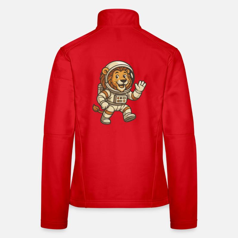 Lion astronaute dans l’espace Veste en tissu softshell Femme
