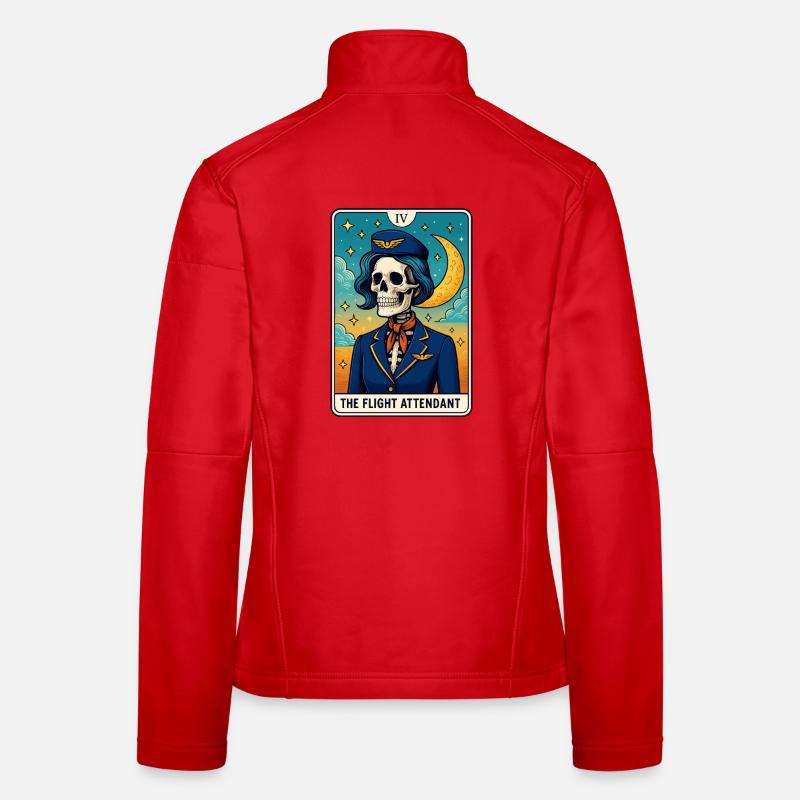 Skull Pilot Tarot Design Women's Softshell Jacket