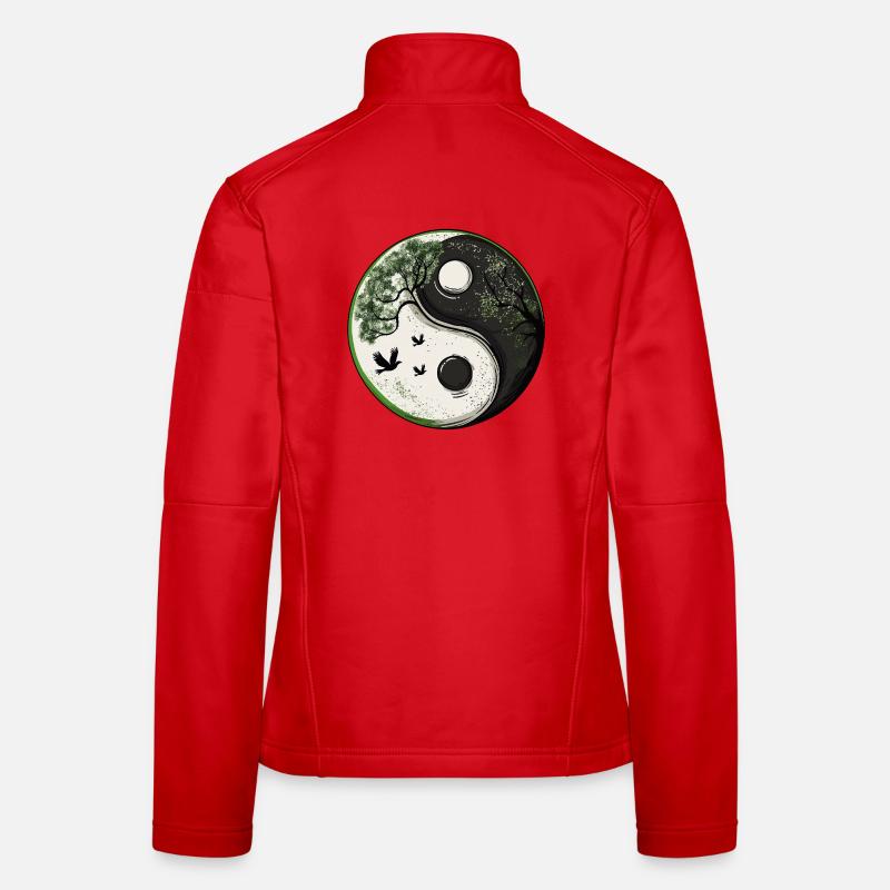 Yin et Yang Version Nature :) Veste en tissu softshell Femme