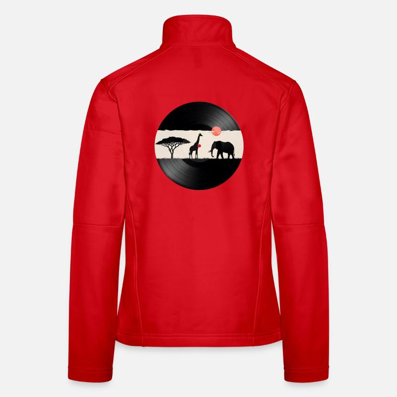 Disque vinyle African Sunset Veste en tissu softshell Femme