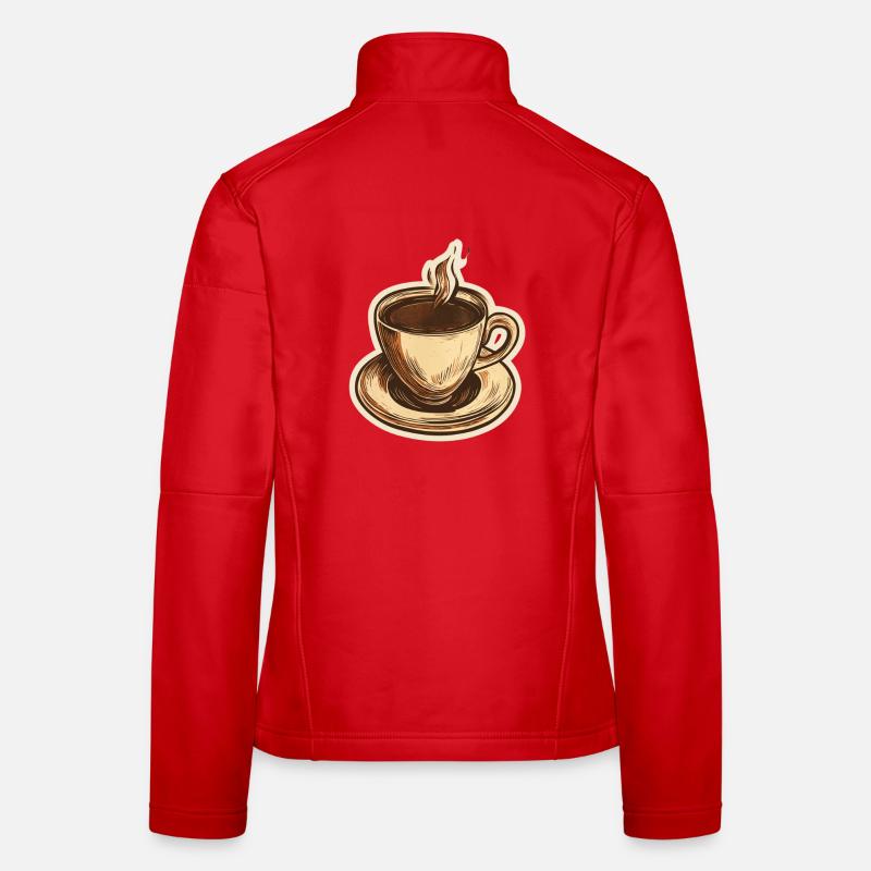 Kaffee - Frauen Softshelljacke - Rot