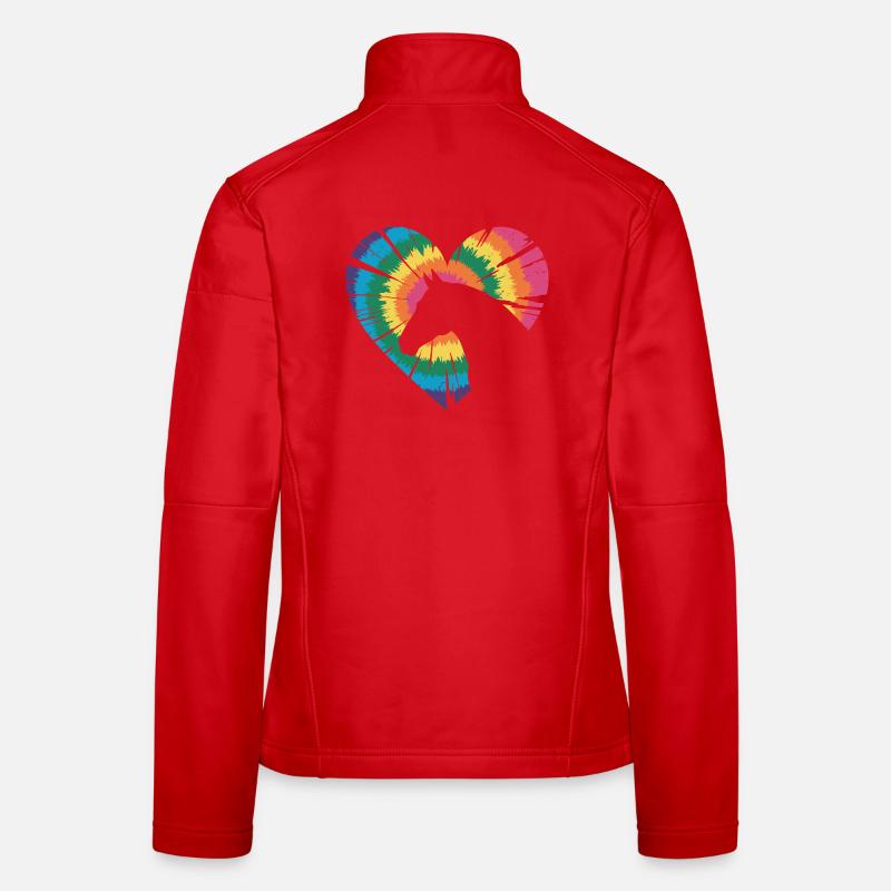 Tie Dye Pferd Frauen Softshelljacke