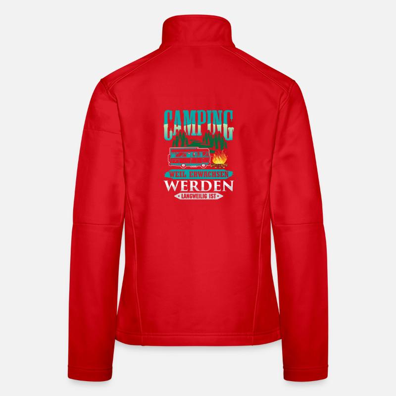 Camper Camping Caravan Saying Women's Softshell Jacket