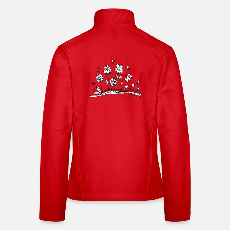Blumen Frauen Softshelljacke