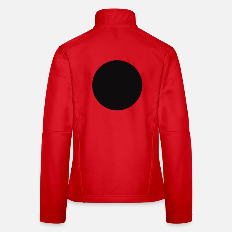 Abstract Black Geometry Pattern Women's Softshell Jacket