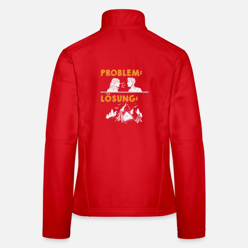 Camper Camping Wohnwagen Spruch Frauen Softshelljacke